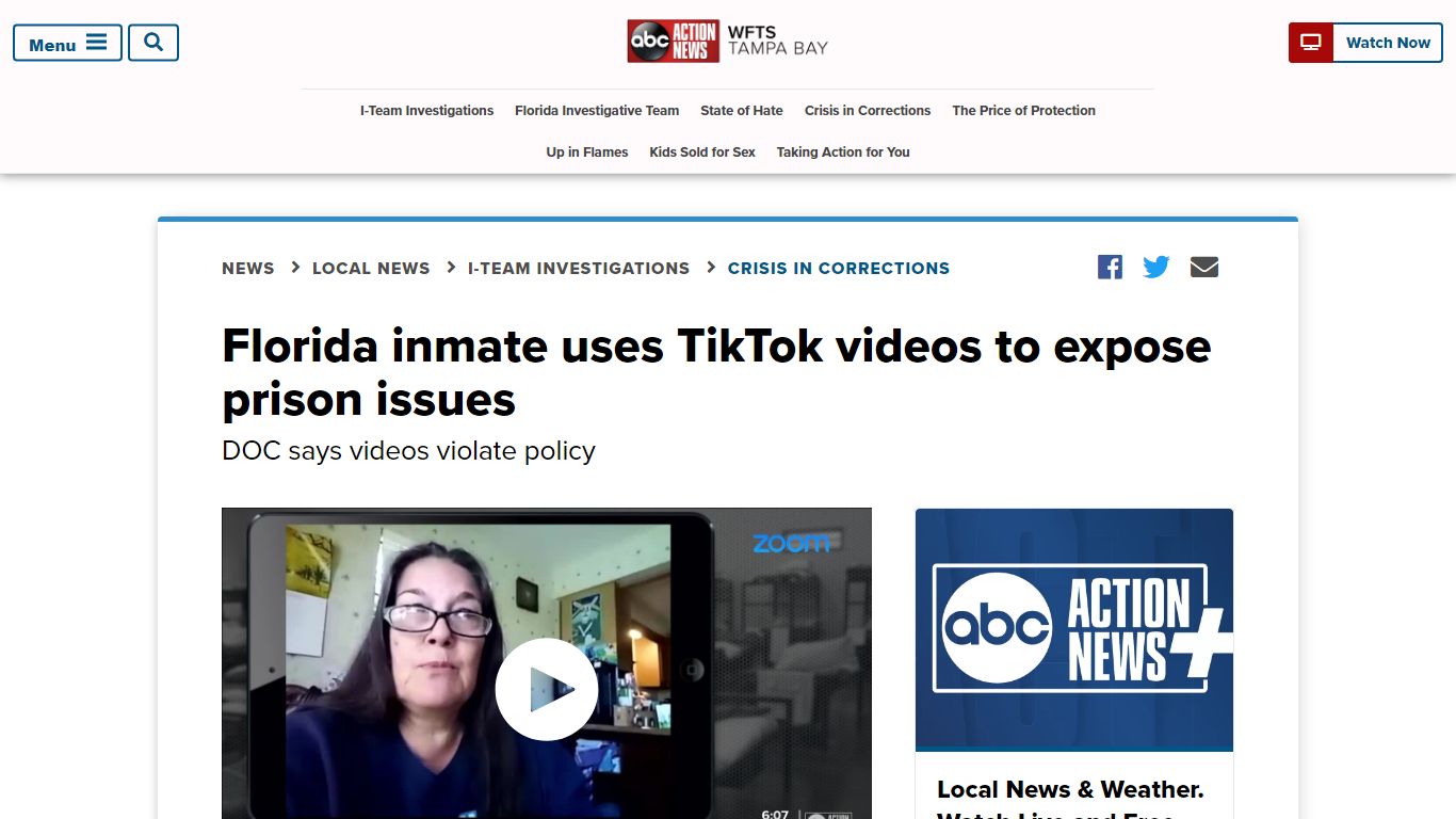Inmate's TikTok news page gets millions of views - ABC Action News